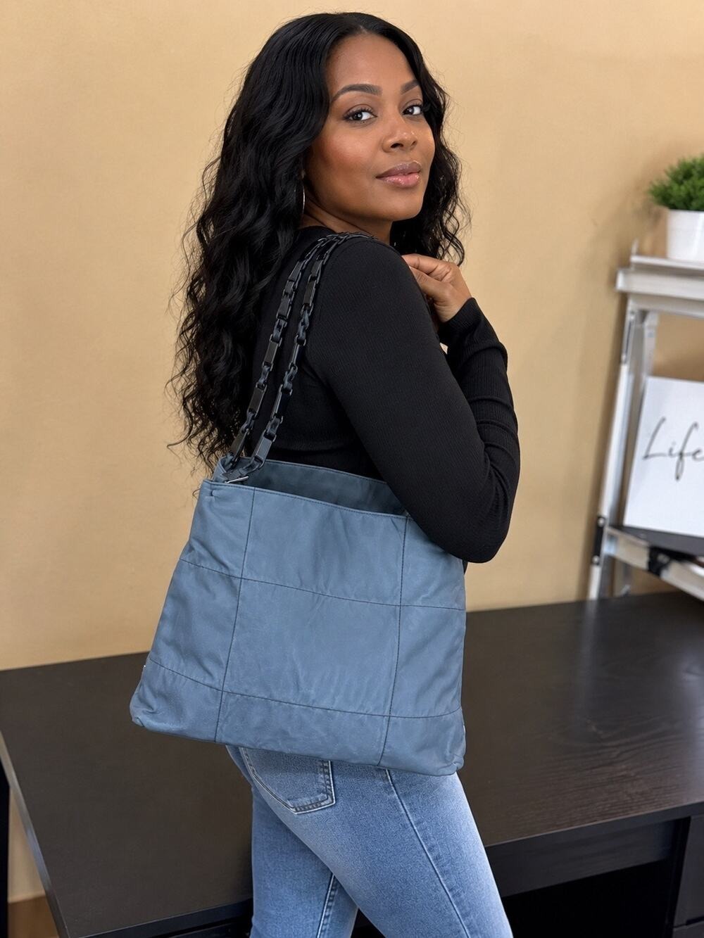 Prada Tessuto Impunto Chain Tote